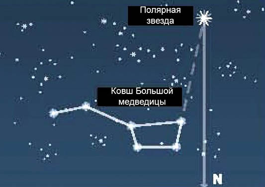 как найти полярную звезду на звездном небе