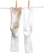 как стирать белые носки