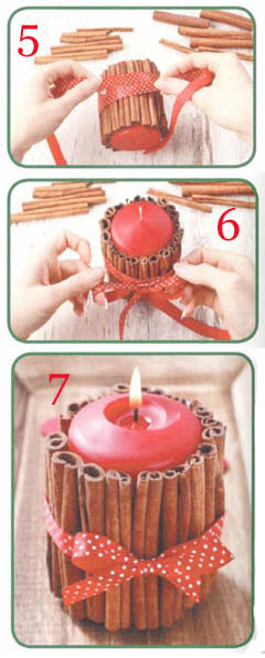 как задекорировать свечу